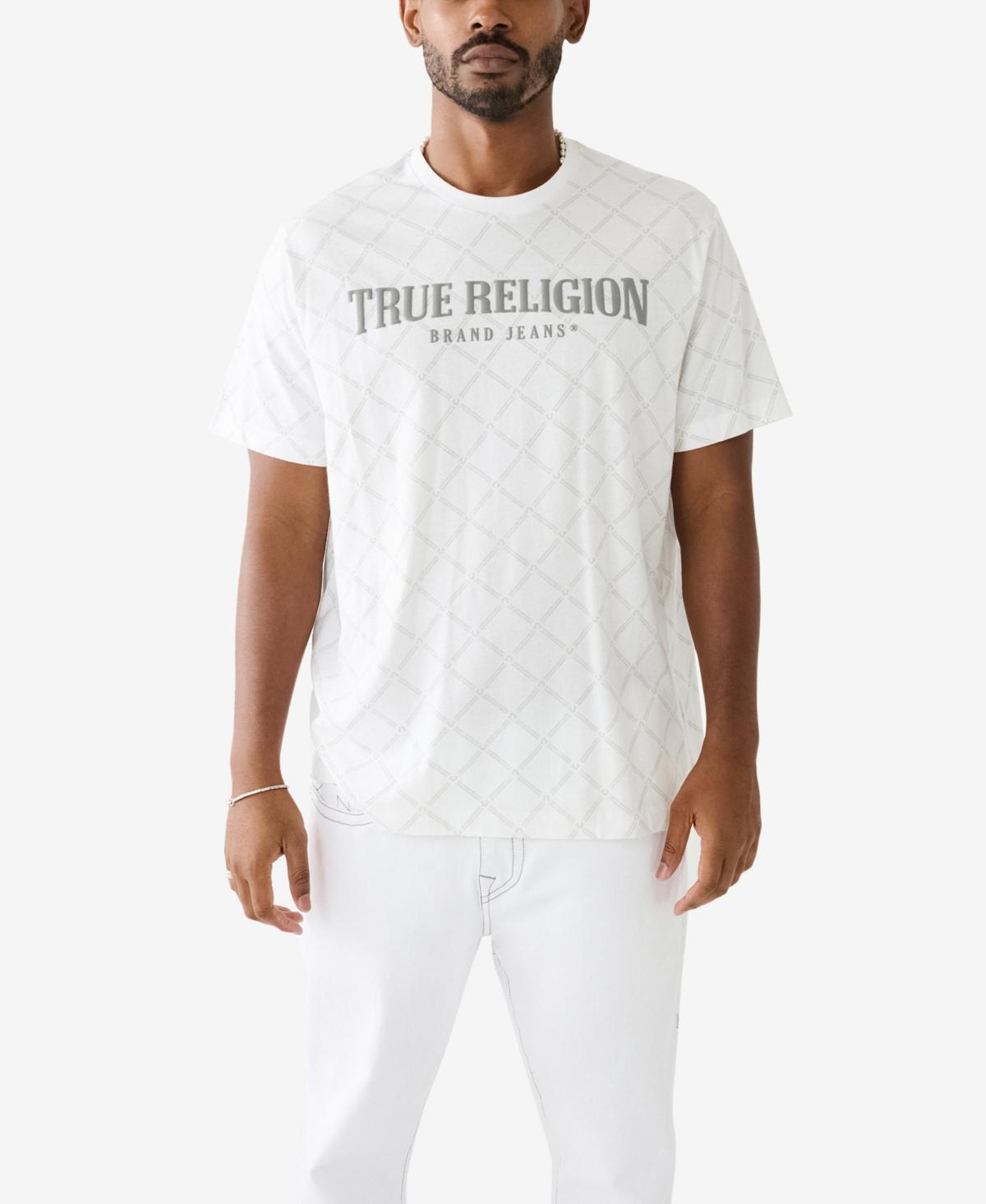 True Religion Mens Monogram Arch Short Sleeve Relaxed T-shirt Product Image