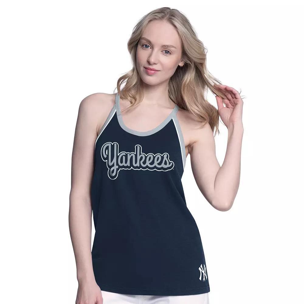 Women's G-III 4Her by Carl Banks Blue New York Rangers Curveball Racerback Tank Top,  Product Image