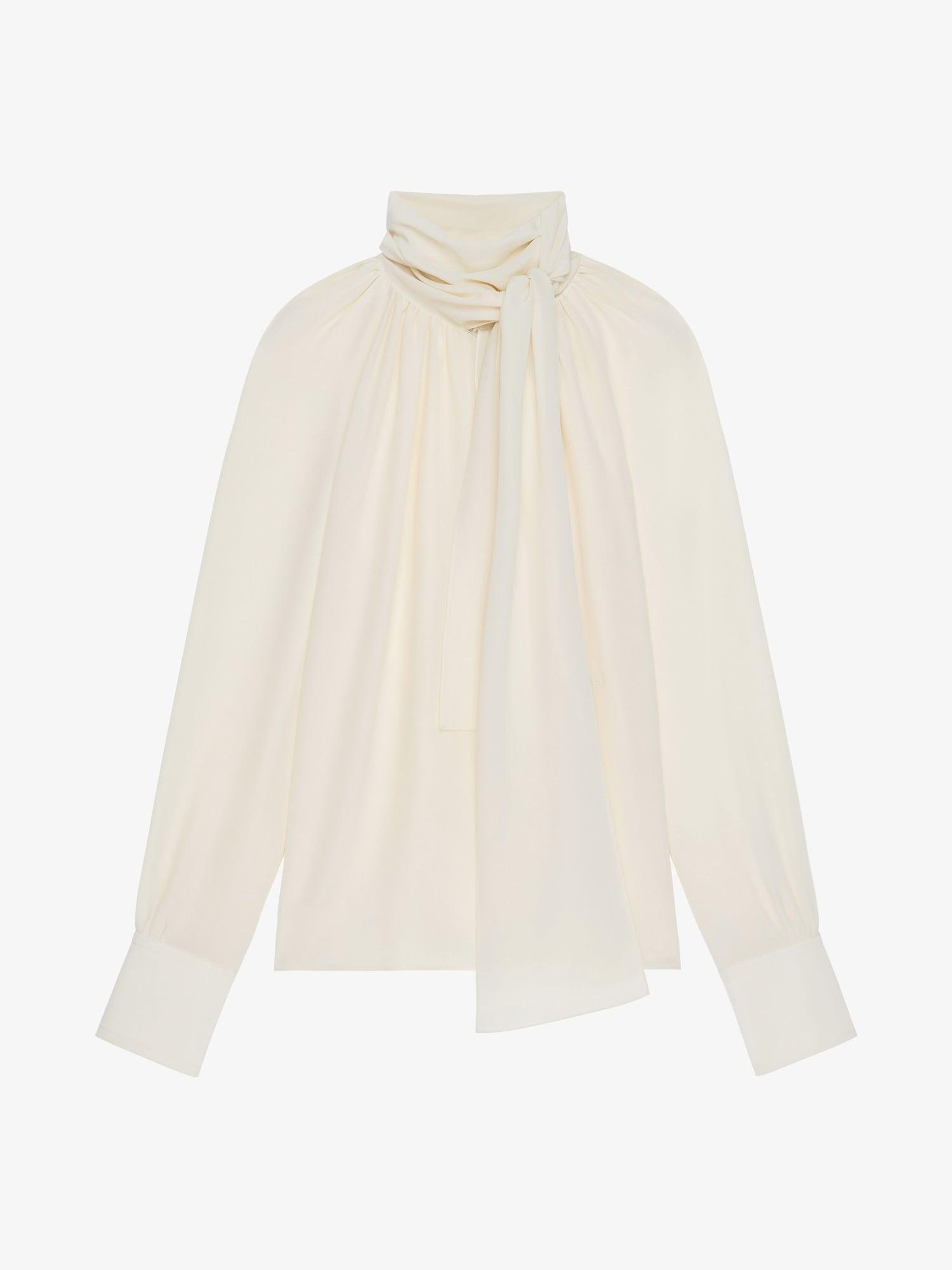 Blouse in silk with lavallière Product Image