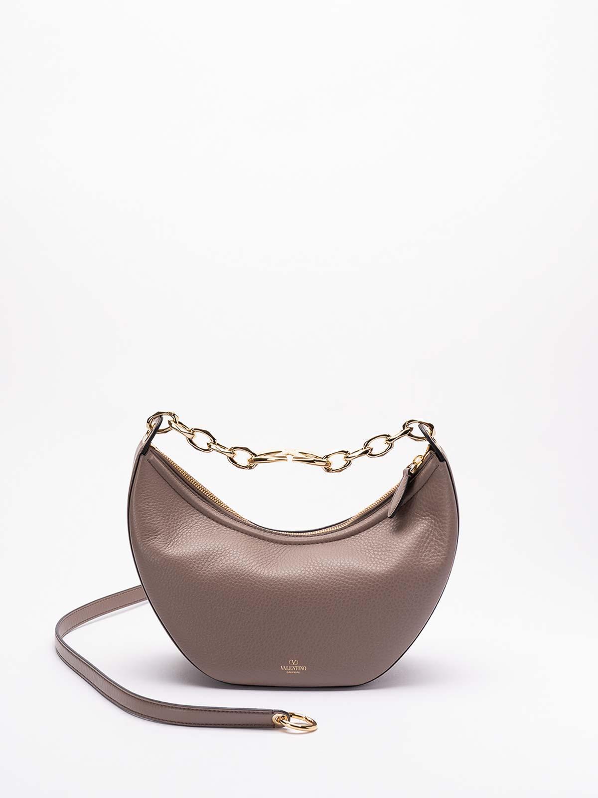 VALENTINO GARAVANI `vlogo Moon Bag` Hobo Bag In Brown Product Image