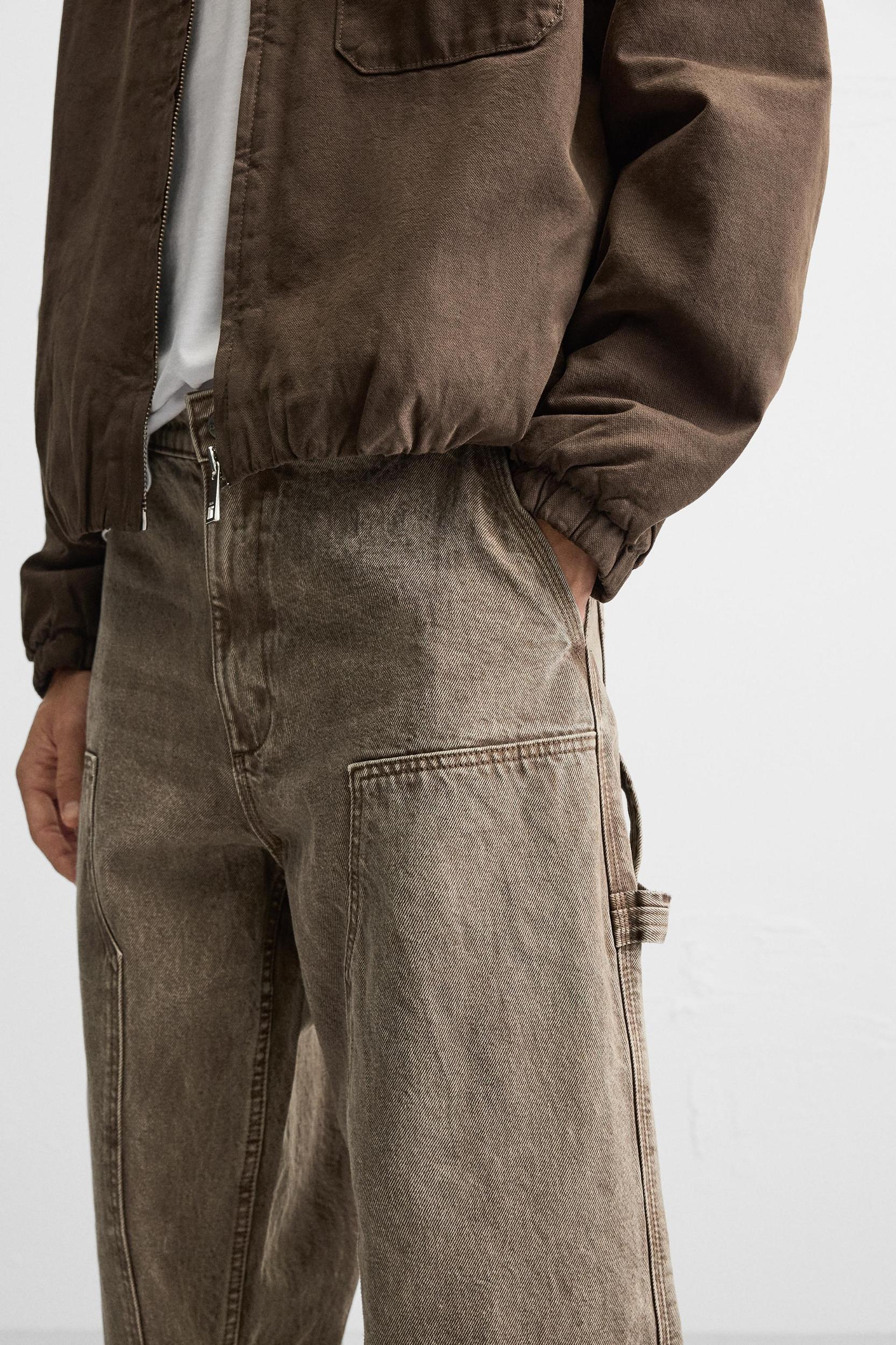 WASHED CARPENTER POCKET PANTS Product Image