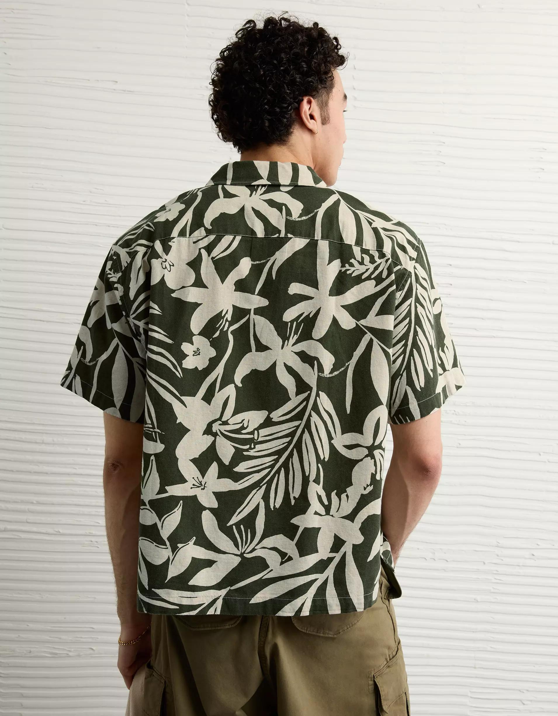 AE Poolside Floral Button-Up Shirt Product Image