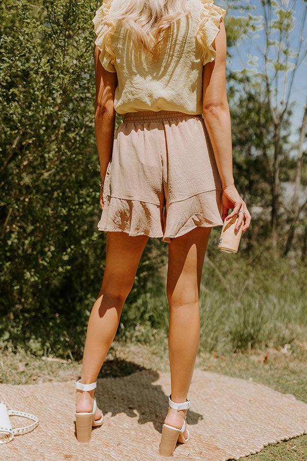 Desert Sensation High Waist Shorts In Iced Latte Product Image