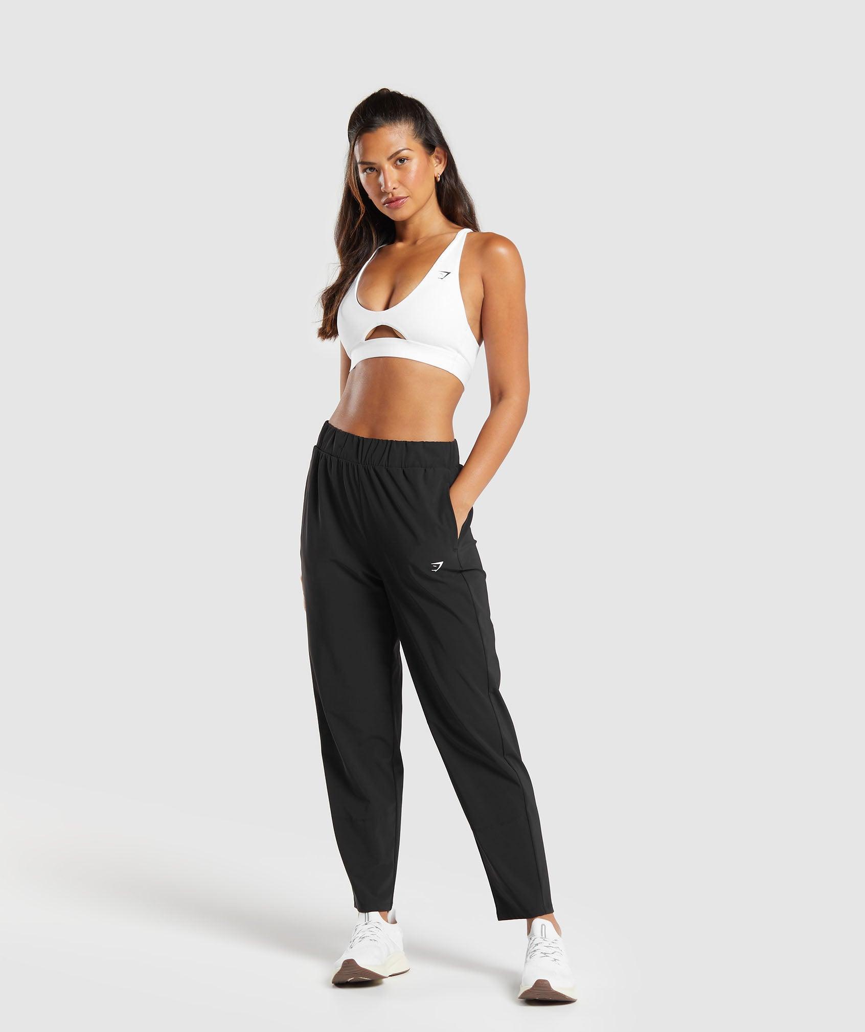 Gymshark Tapered Woven Pants - Black Female Product Image