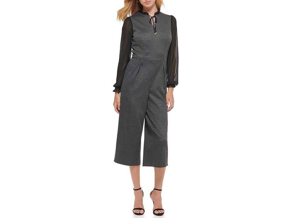 Tommy Hilfiger Herringbone Twofer Jumpsuit (Dark Grey/Black) Women's Jumpsuit & Rompers One Piece Product Image