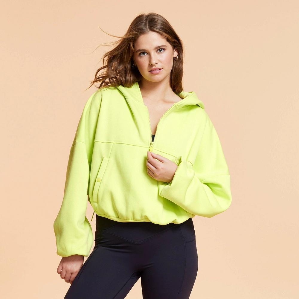 Blogilates Women's Marshmallow Half Zip Hooded Sweatshirt Product Image