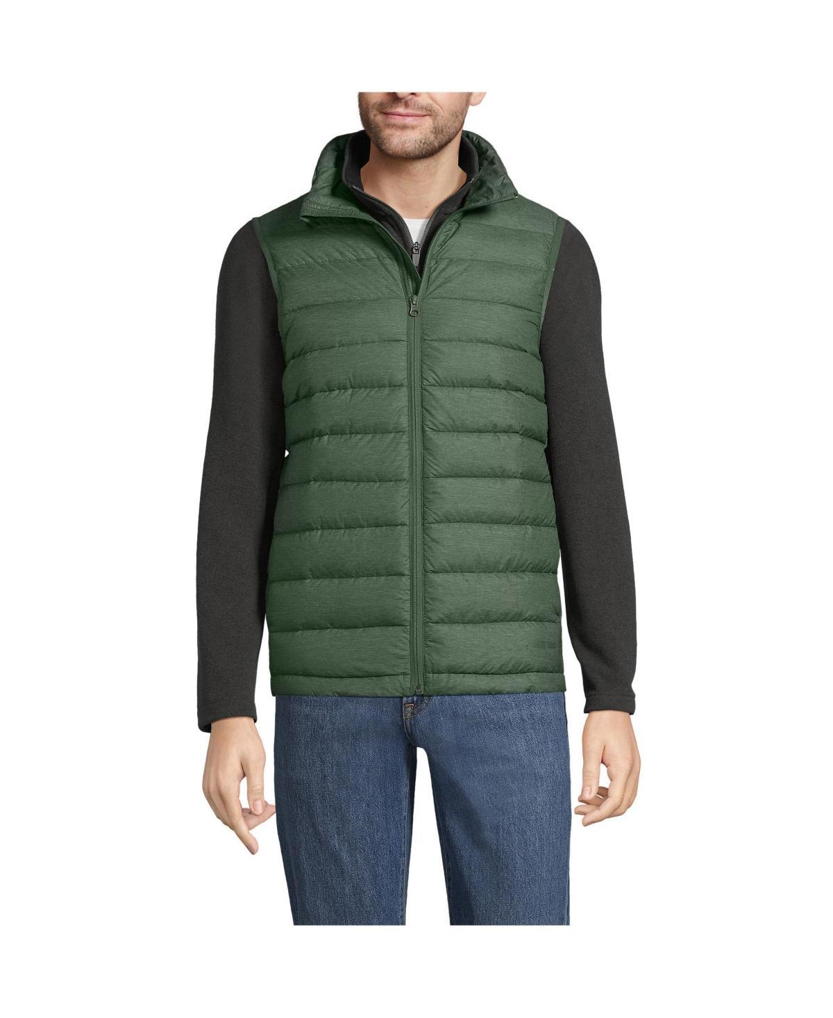 Men's Lands' End Wanderweight Down Puffer Vest, Size: XXL, Black Product Image