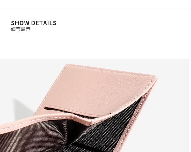 Bow Faux Leather Trifold Wallet Product Image