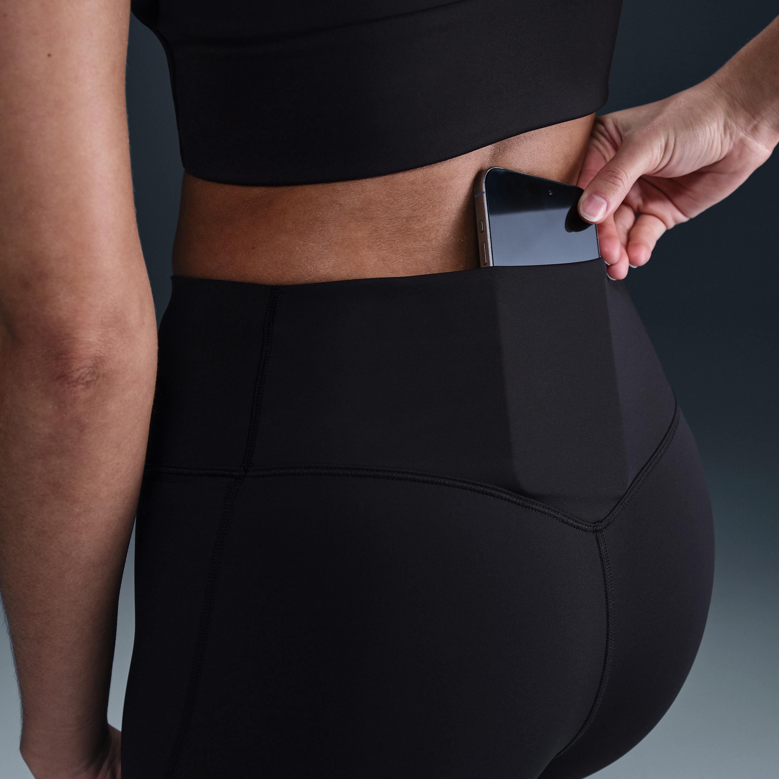 Nike Womens Universa High-Waisted 7/8 Leggings with No Front Seam | HQ6813-010 Product Image