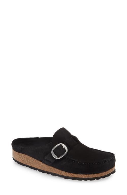 Birkenstock Womens Buckley Suede Buckle Clogs Product Image