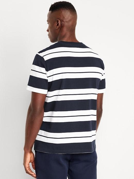 Crew-Neck Striped T-Shirt Product Image