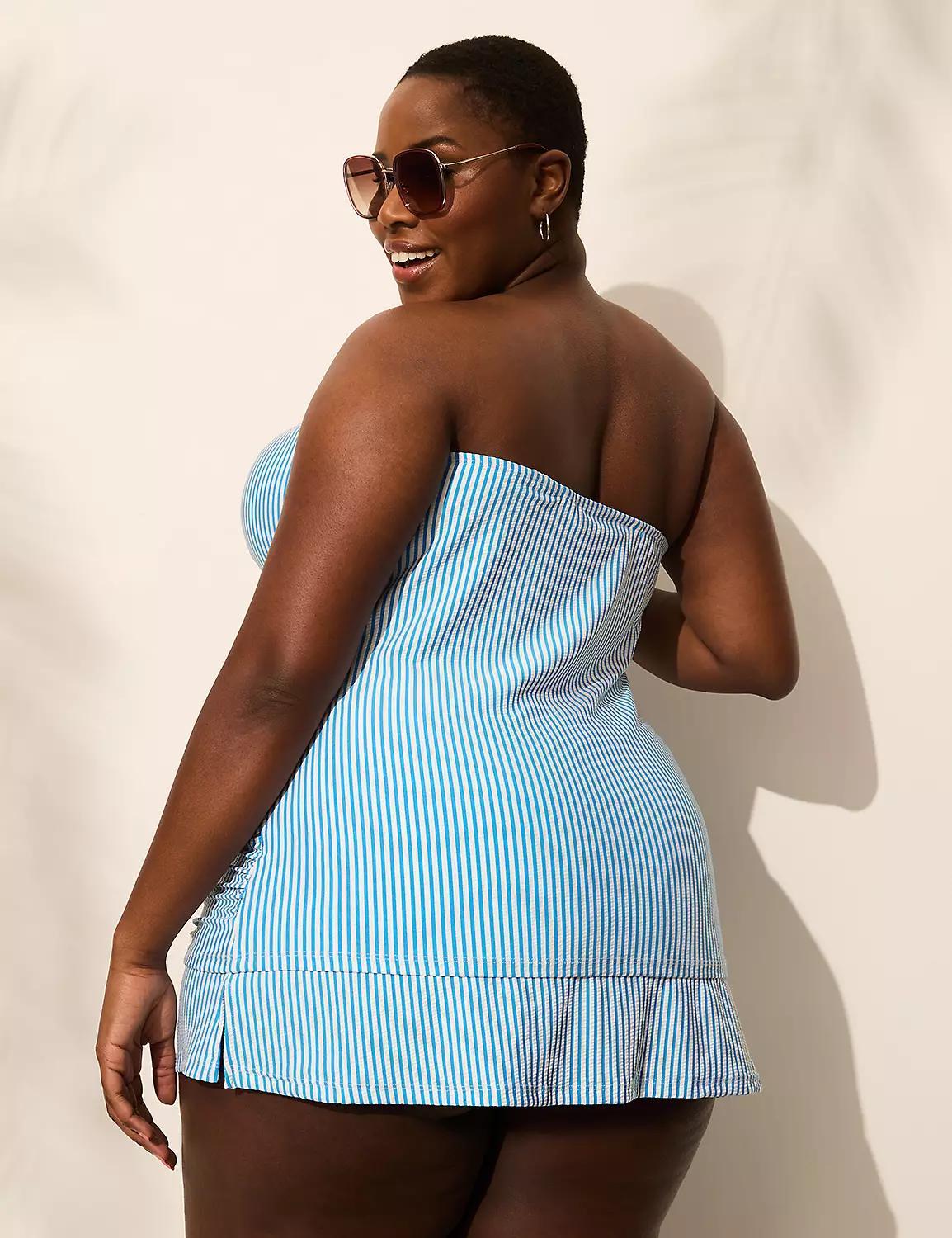 Underwire Versatile-Strap Balconette Strappy Tankini Top Product Image