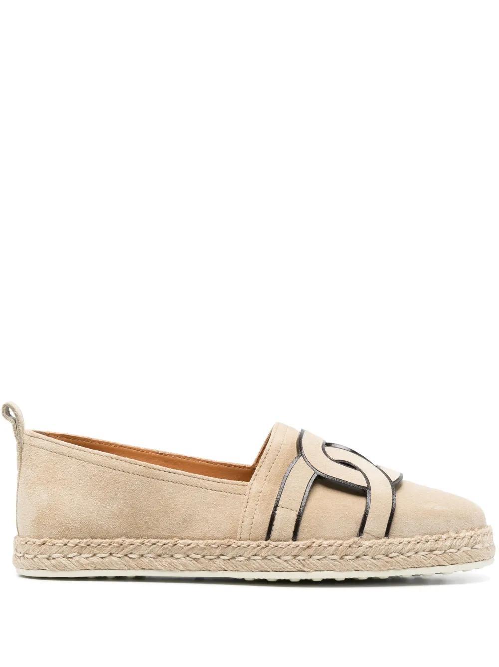 TOD'S Chain-link Detail Espadrilles In Beige Product Image