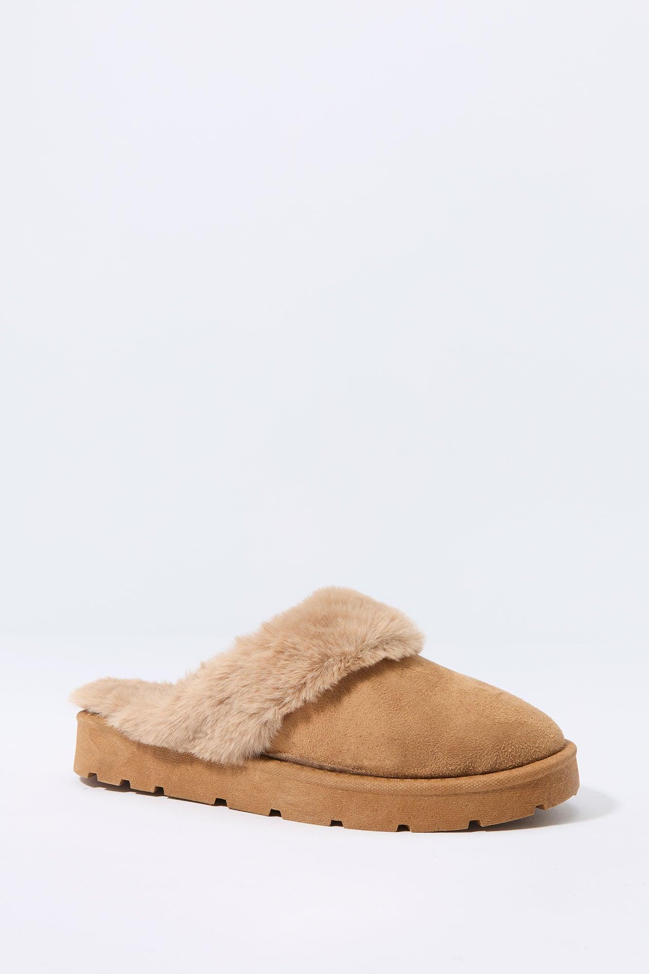 Faux Fur Collared Slipper Bootie Female Product Image