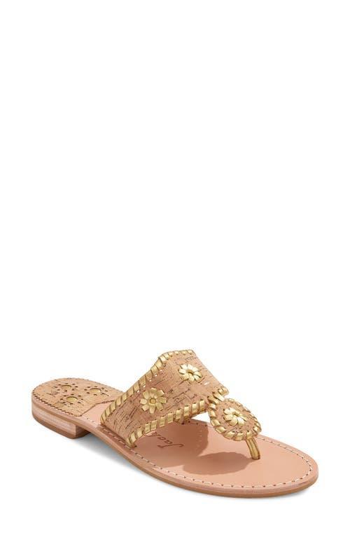 Jack Rogers Jacks Leather Flat Thong Sandals Product Image