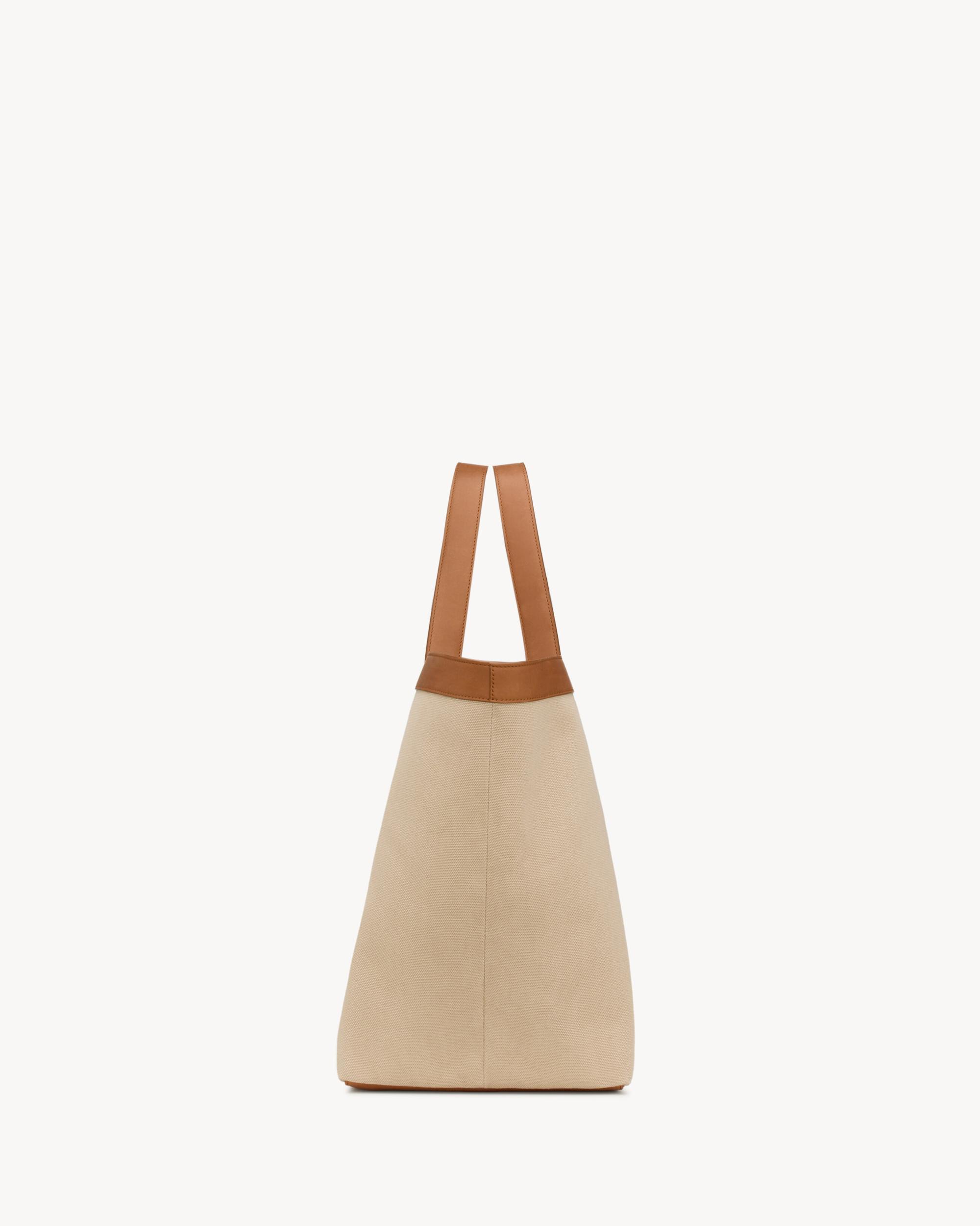 Y TOTE IN CANVAS AND LEATHER Product Image