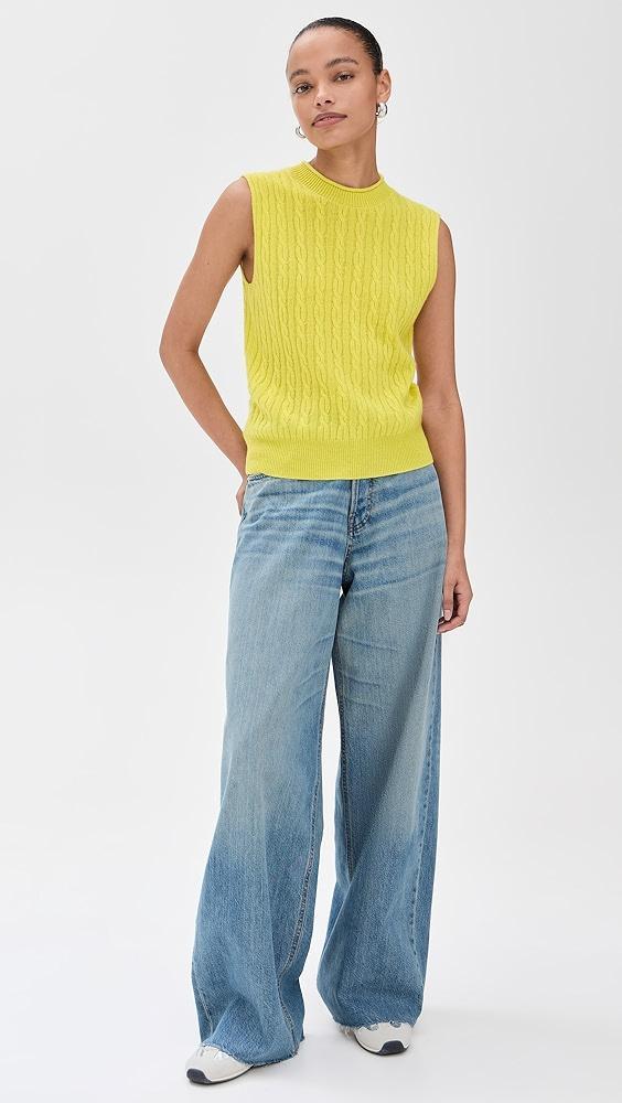 Guest in Residence Cable Vest In Cashmere | Shopbop Product Image