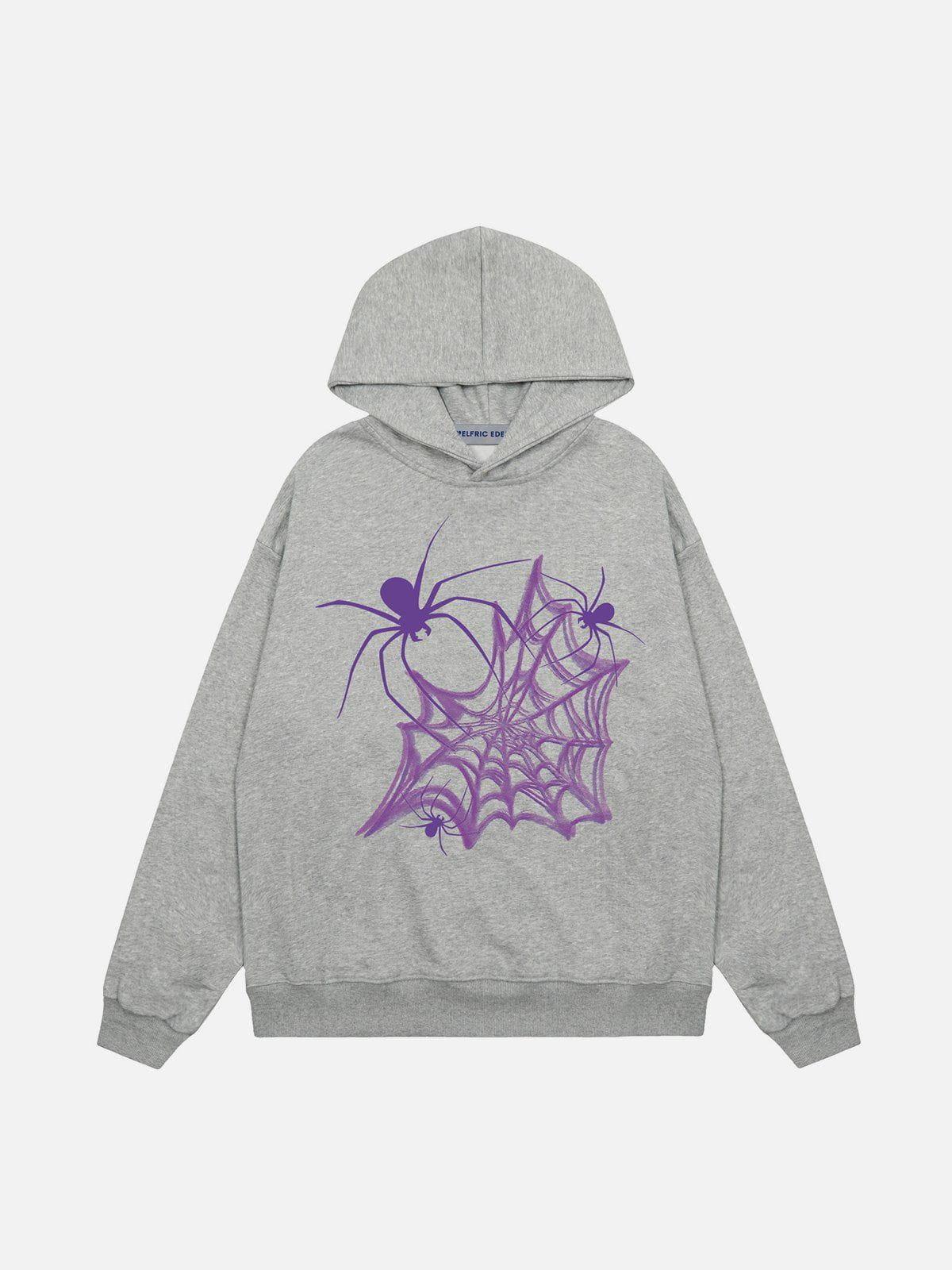 Aelfric Eden Heart Spider Web Print Hoodie Product Image