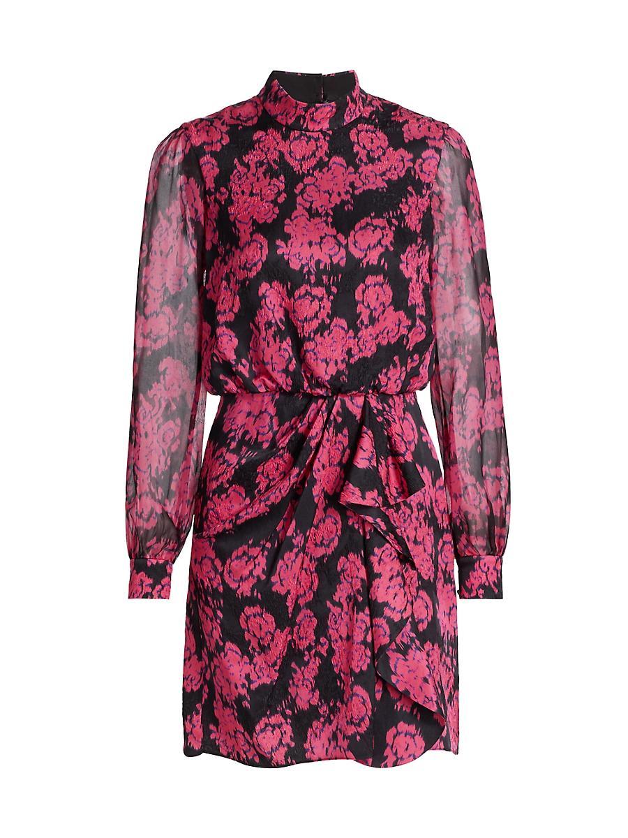 Womens Isa Floral Silk Minidress Product Image