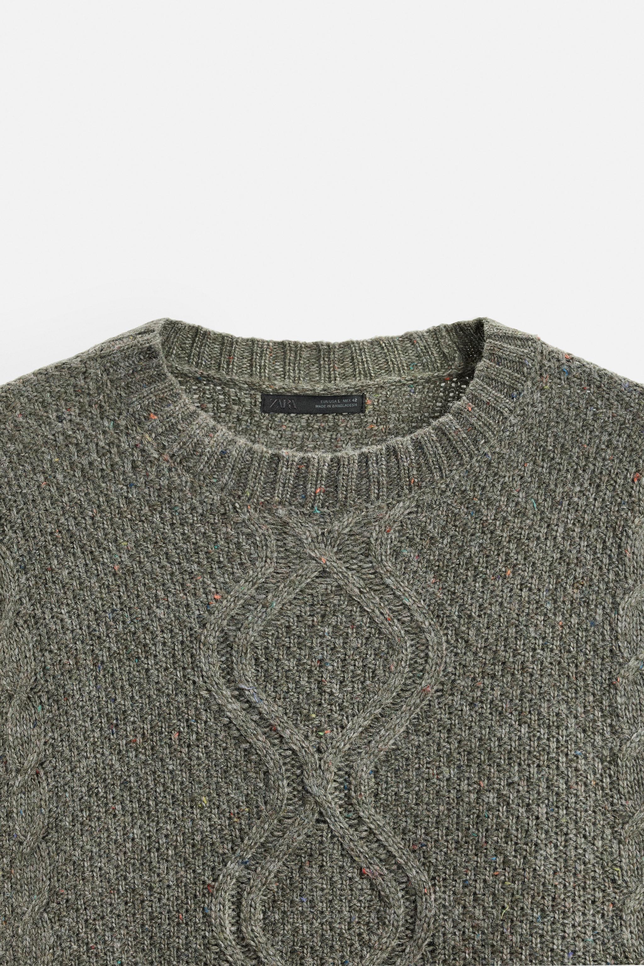 BRAIDED TEXTURED SWEATER Product Image