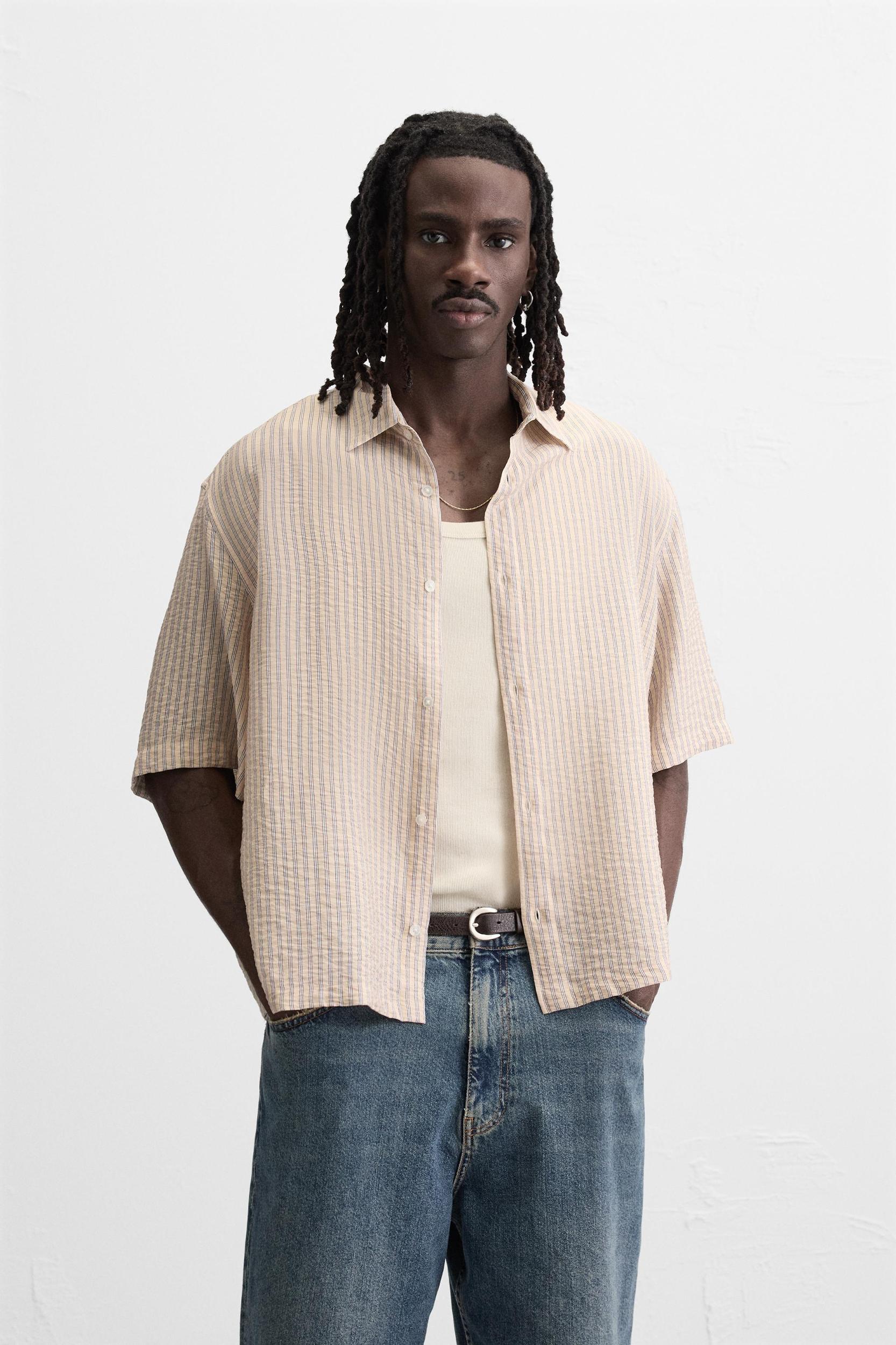 PRINTED TEXTURED SHIRT Product Image