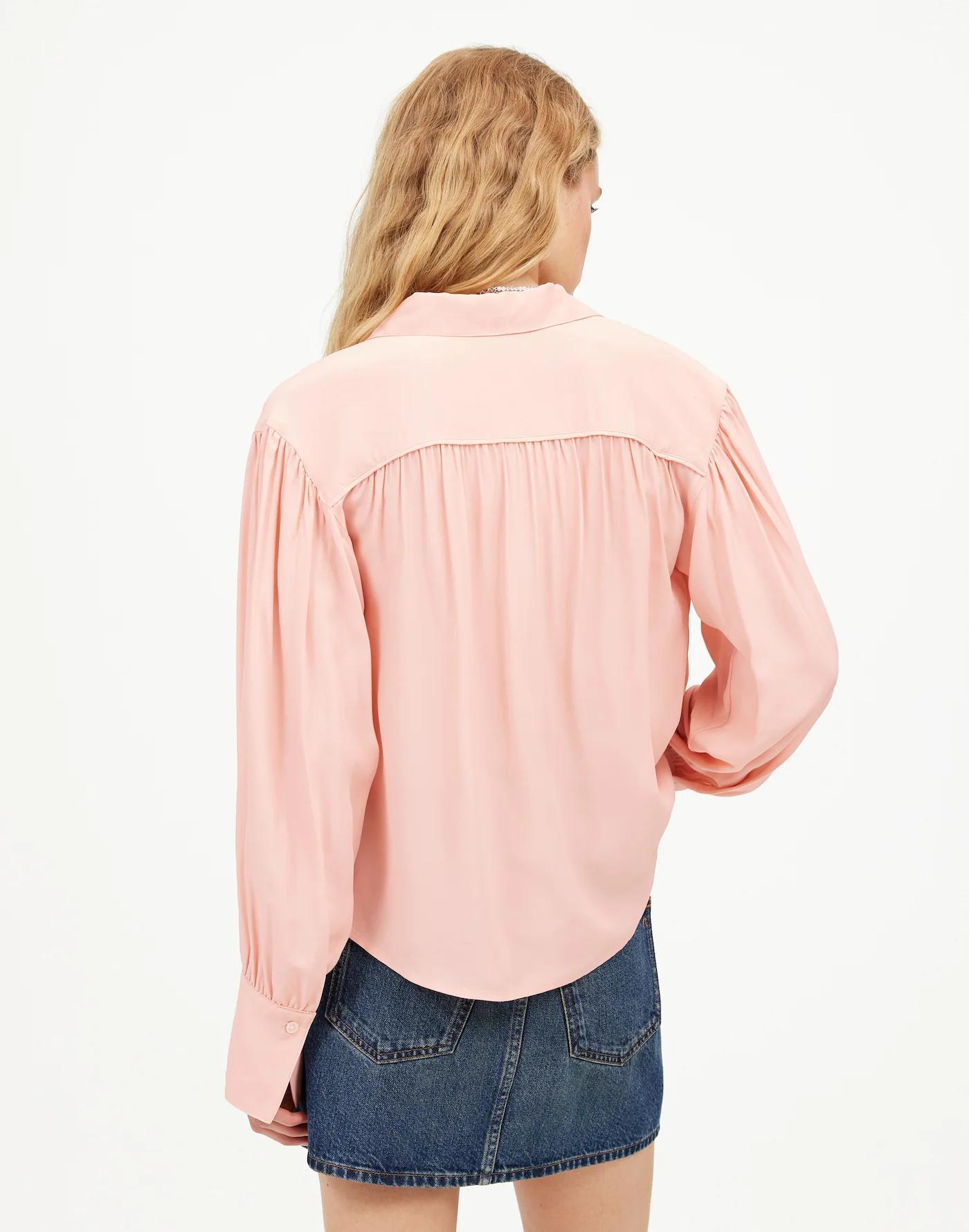 Long-Sleeve Button-Front Top Product Image
