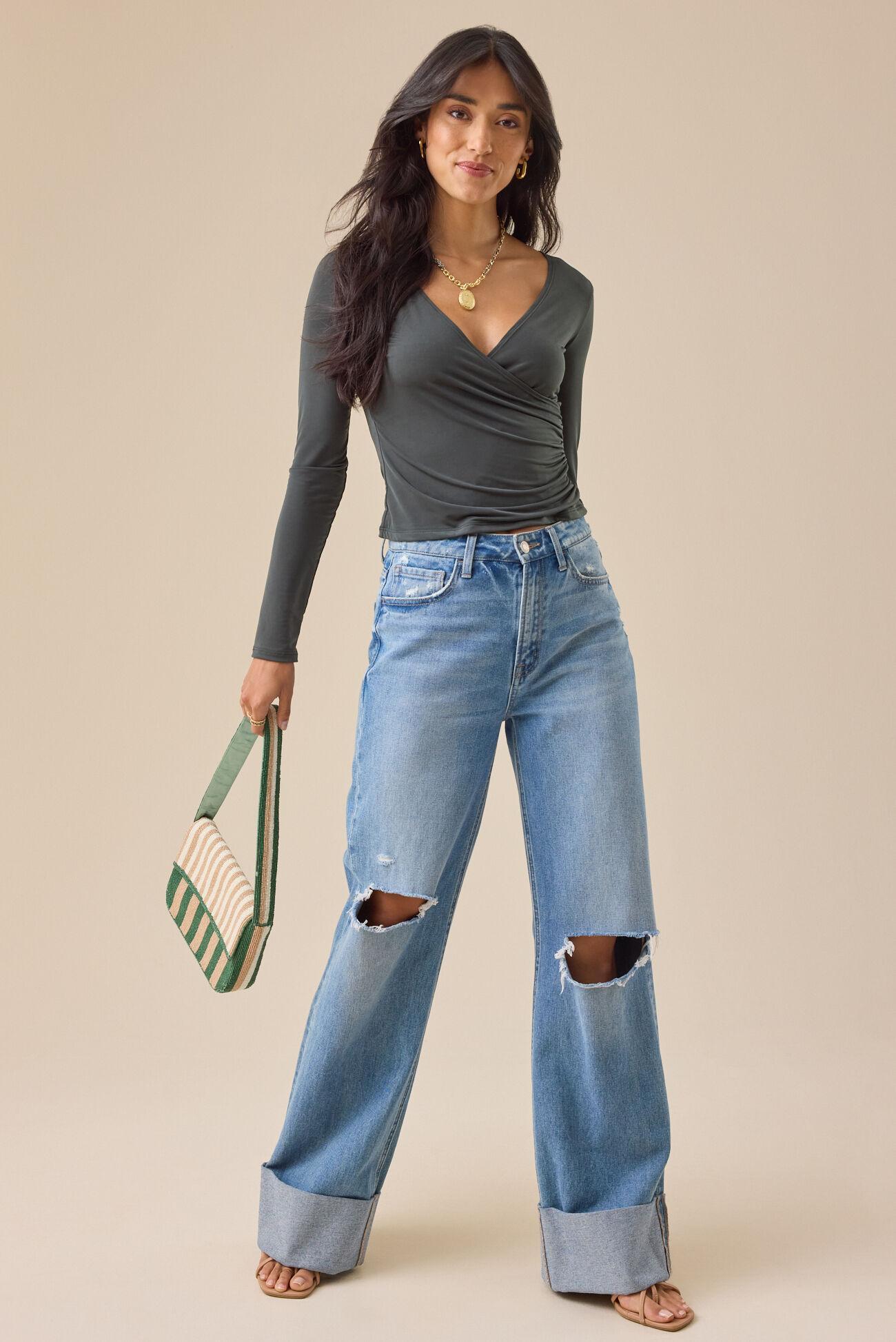 Angie Wrap Front Blouse Product Image