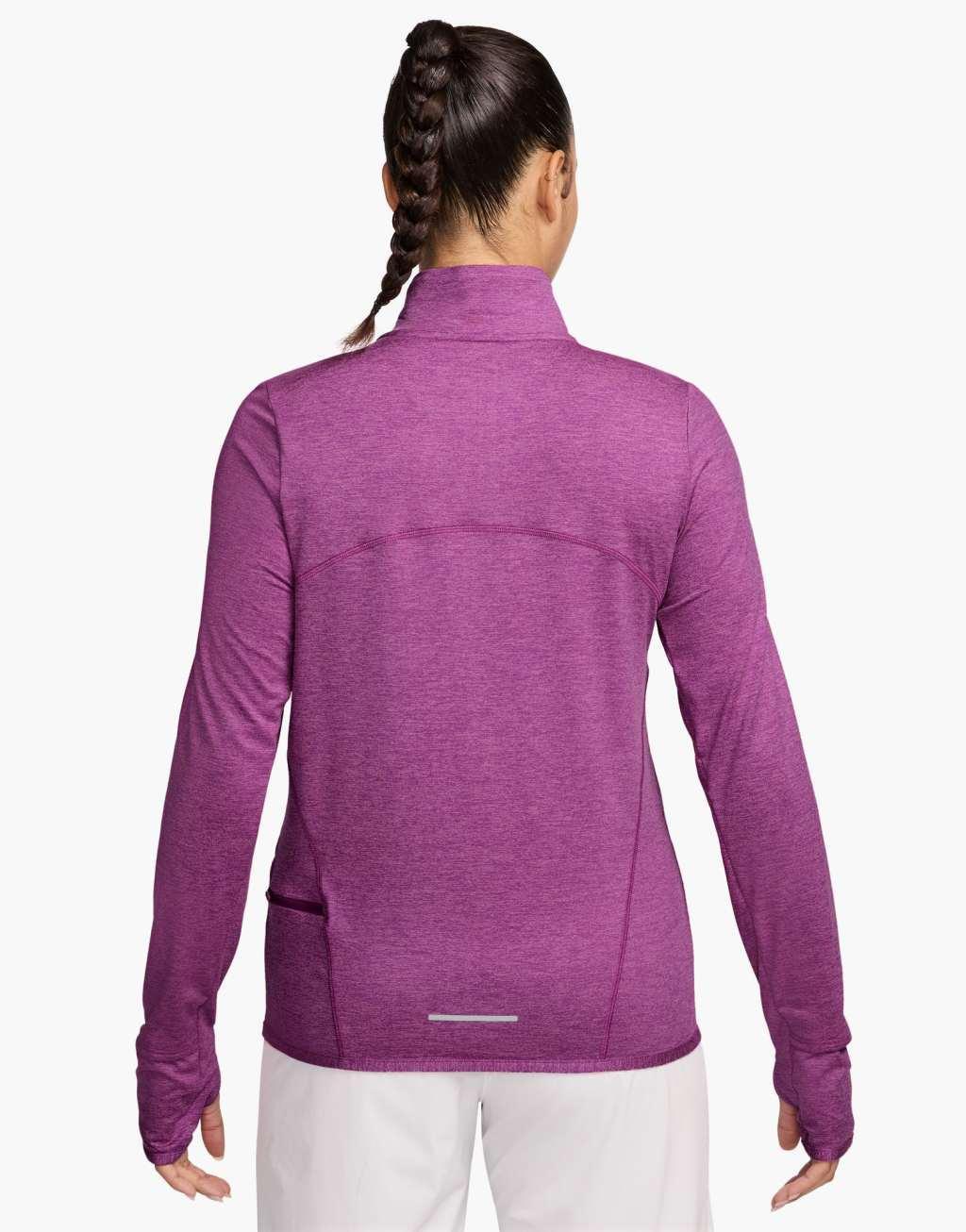 Nike Training Swift Element quarter zip top in purple  Product Image