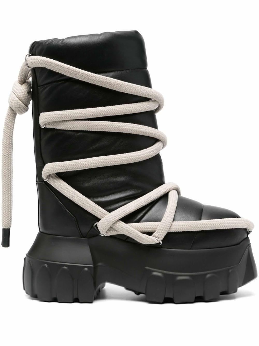 RICK OWENS Lunar Mega Tractor Boots In Black Product Image