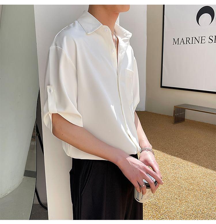 Short-Sleeve Pocket Detail Shirt Product Image