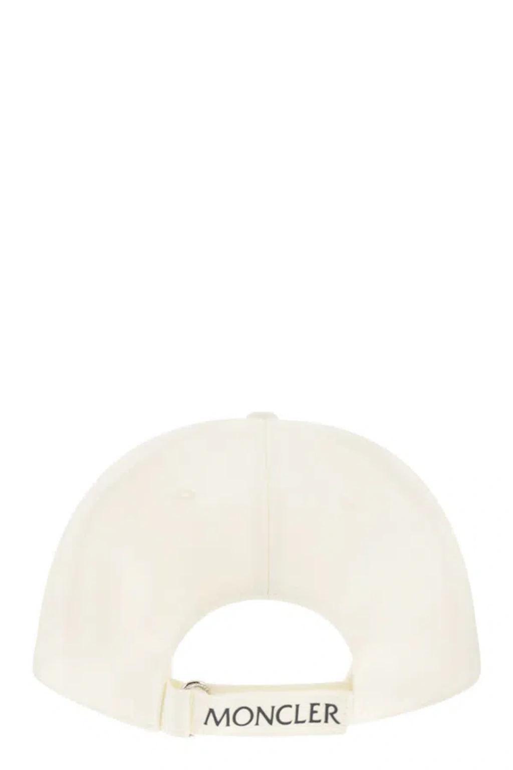 MONCLER Baseball Cap In White Product Image