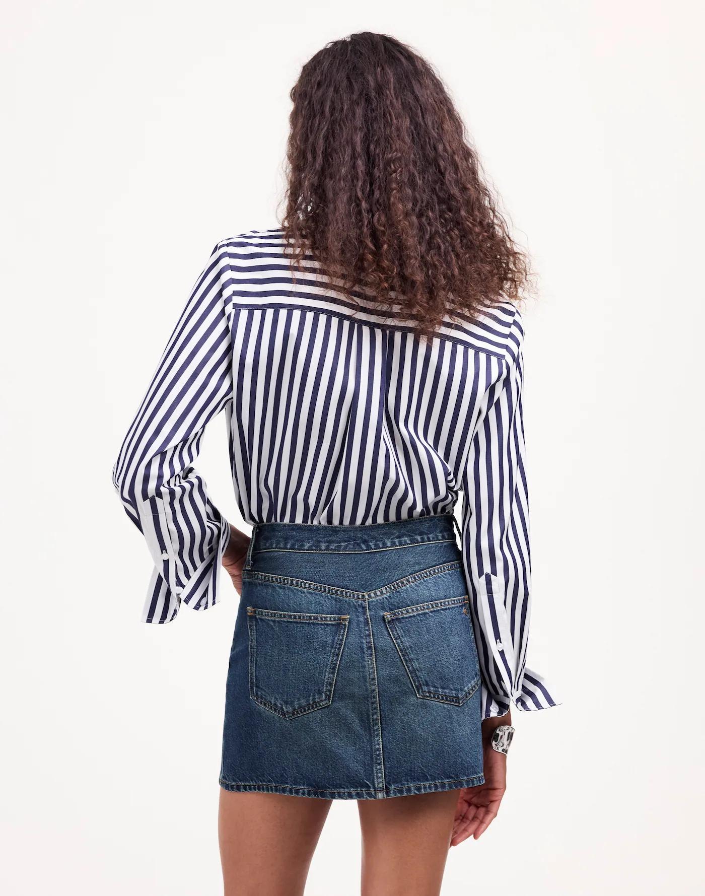 Denim Mini Skirt in Karney Wash Product Image