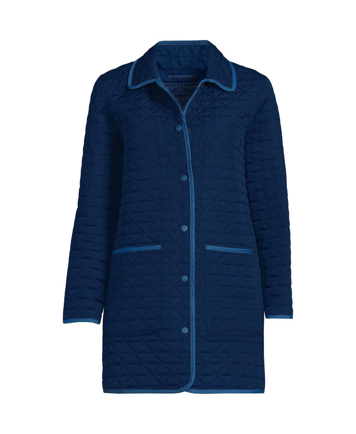 Womens Lands End Insulated Primaloft Reversible Coat Baltic Blue Product Image