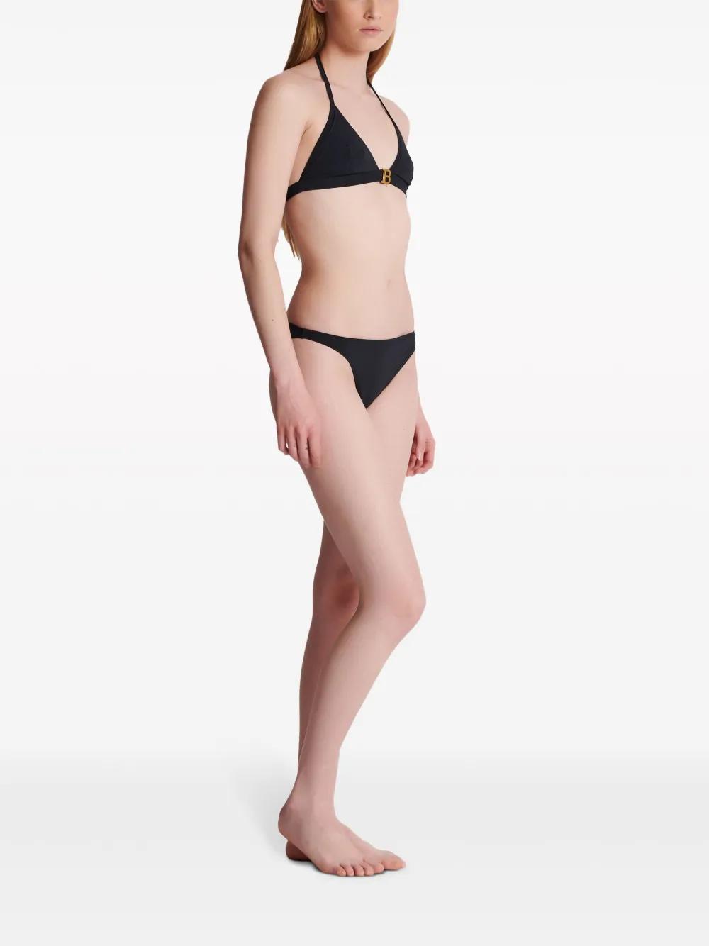 logo-print triangle bikini set Product Image