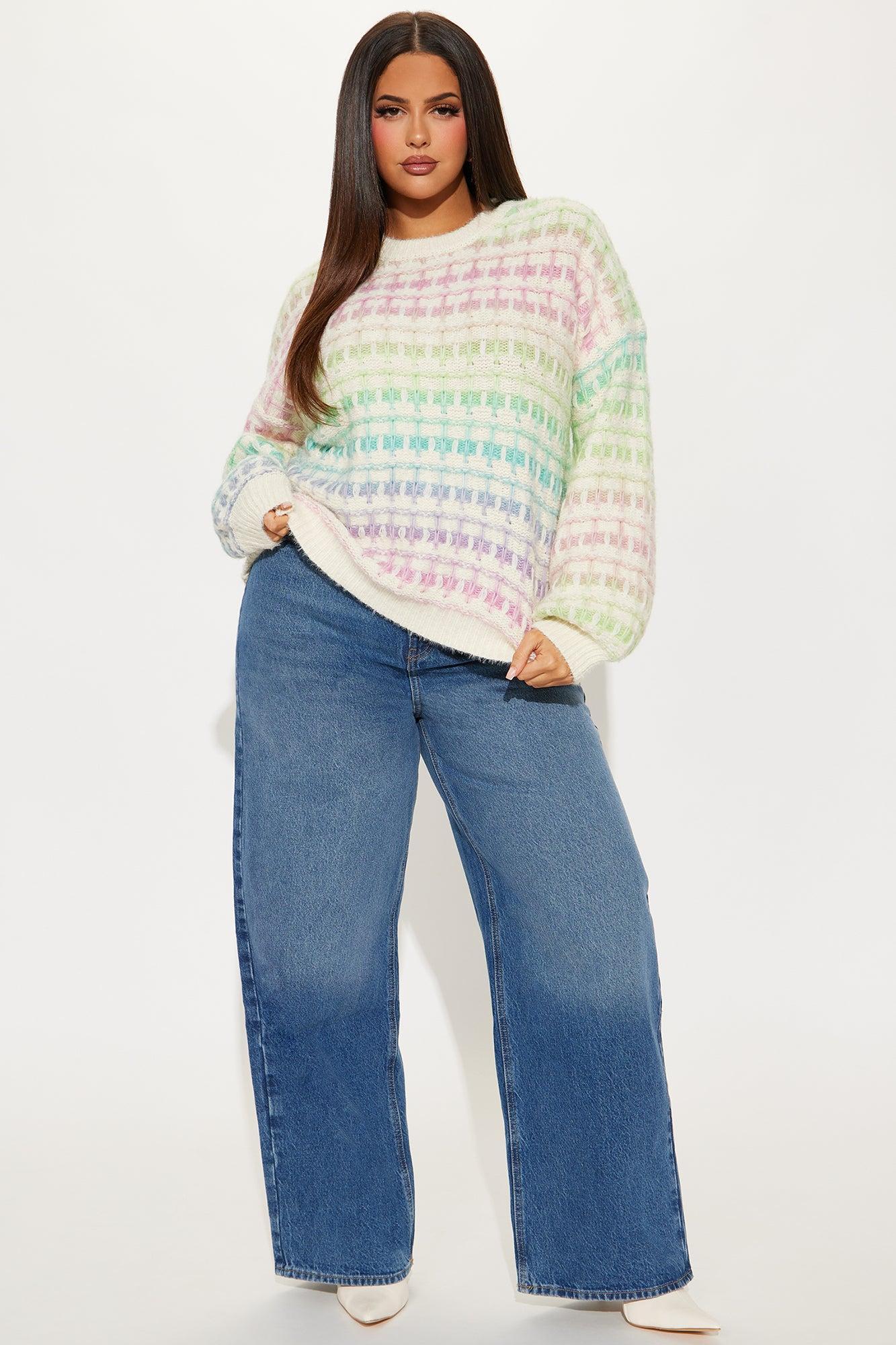 Rainbow Road Sweater - Multi Color Product Image