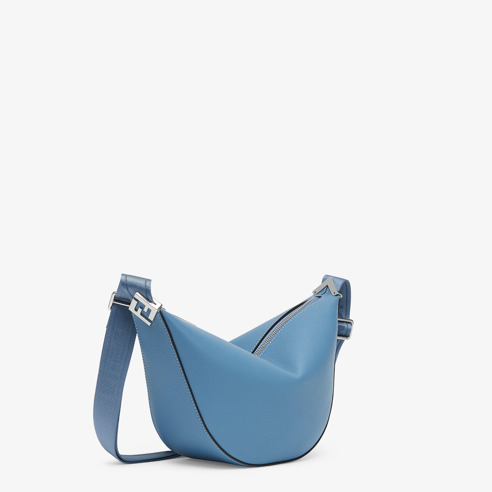 Fendi Roma Leather Fendi Melon SmallBlue leather bag Product Image