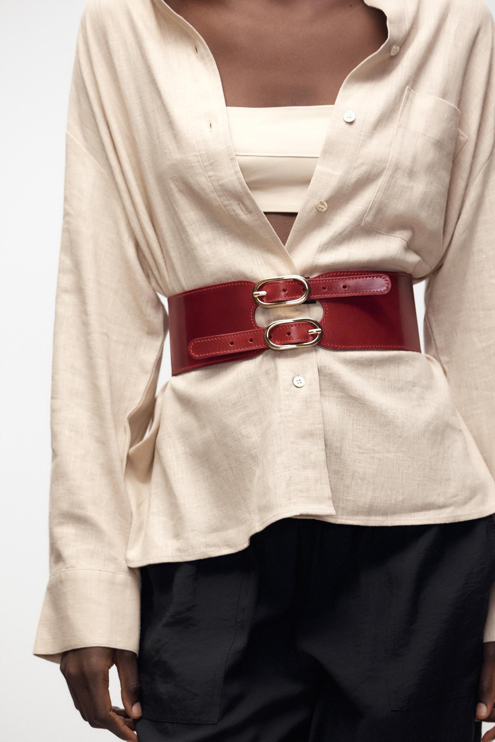 DOUBLE BUCKLE SASH BELT Product Image