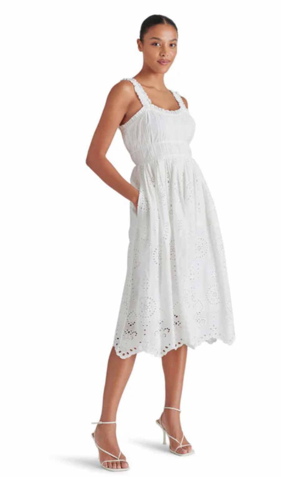 Steve Madden Eyelet Harmony Midi Dress Product Image
