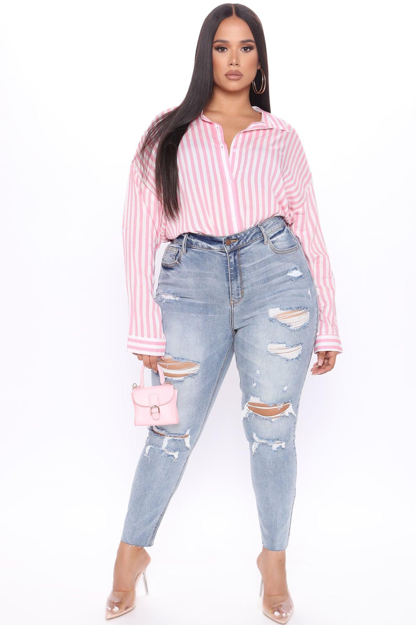 Playin' Games Long Sleeve Top - Pink Product Image