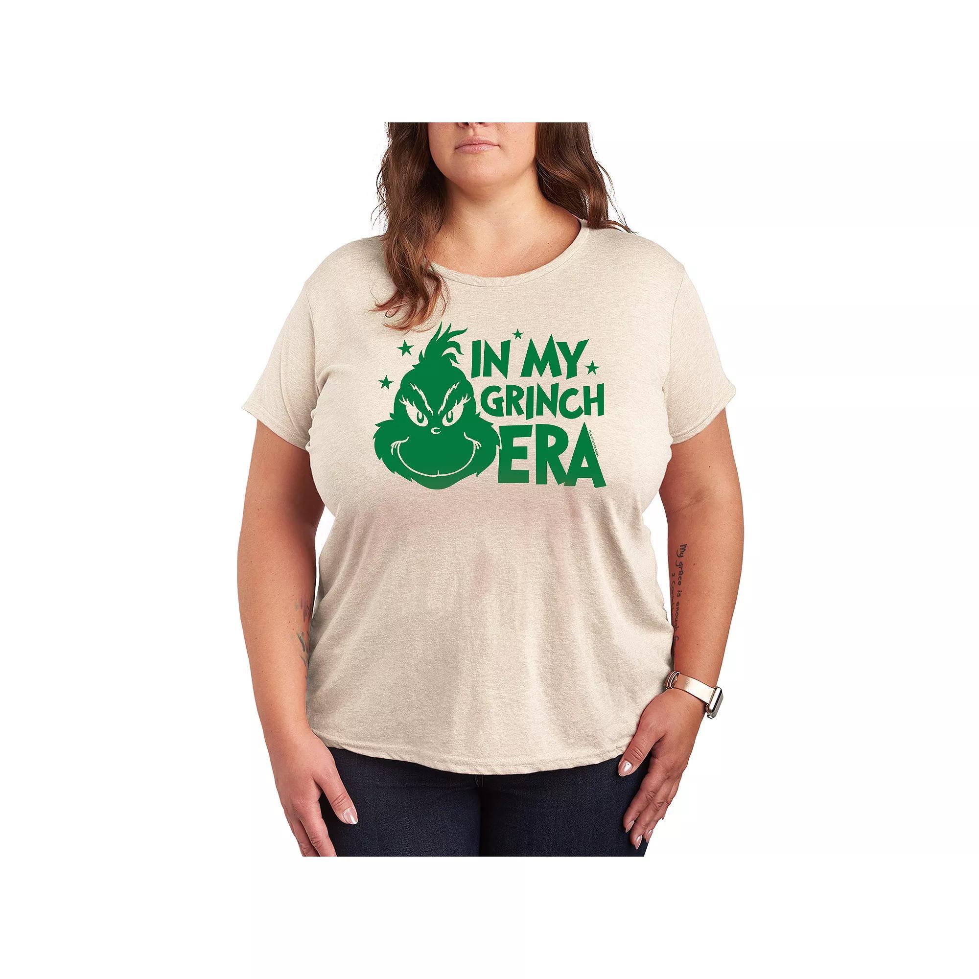 Plus Size Dr. Seuss In My Grinch Era Graphic Tee, Women's, Size: 1XL, Beige Product Image