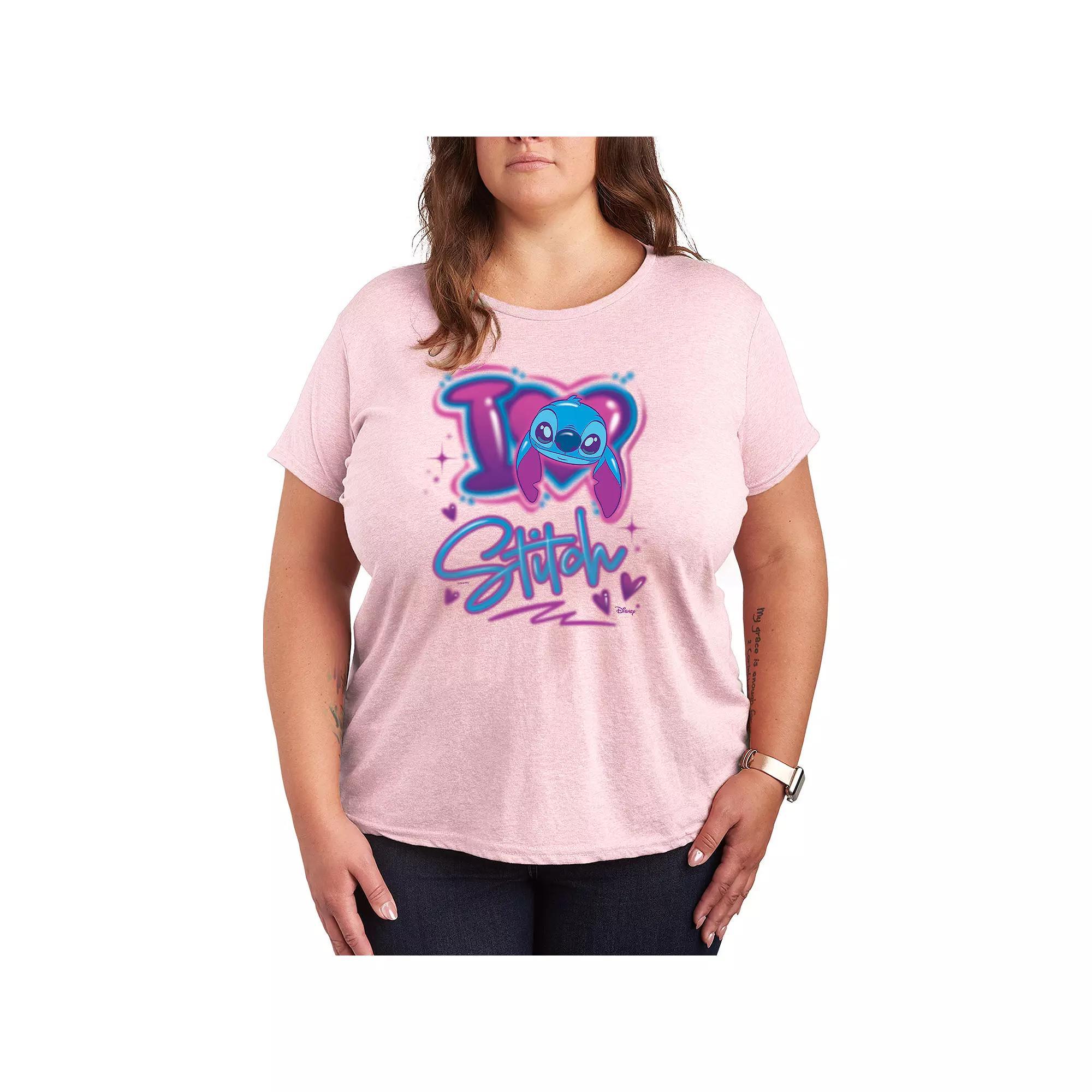 Disney's Lilo & Stitch Plus I Love Stitch Graphic Tee, Women's,  Product Image