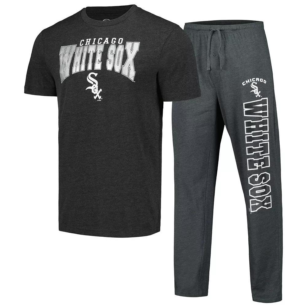 Men's Concepts Sport Charcoal/Black Chicago White Sox Meter T-Shirt & Pants Sleep Set,  Product Image