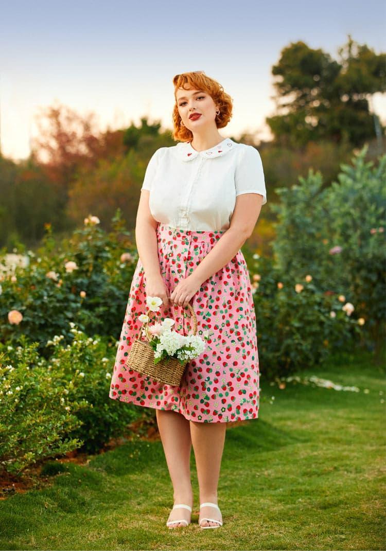 Berries & Blossoms A-Line Skirt Product Image