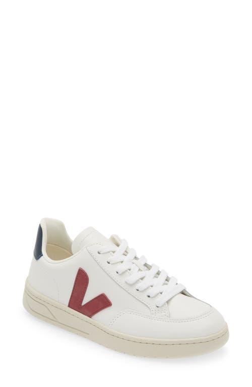 V12 Mixed Leather Court Sneakers Product Image