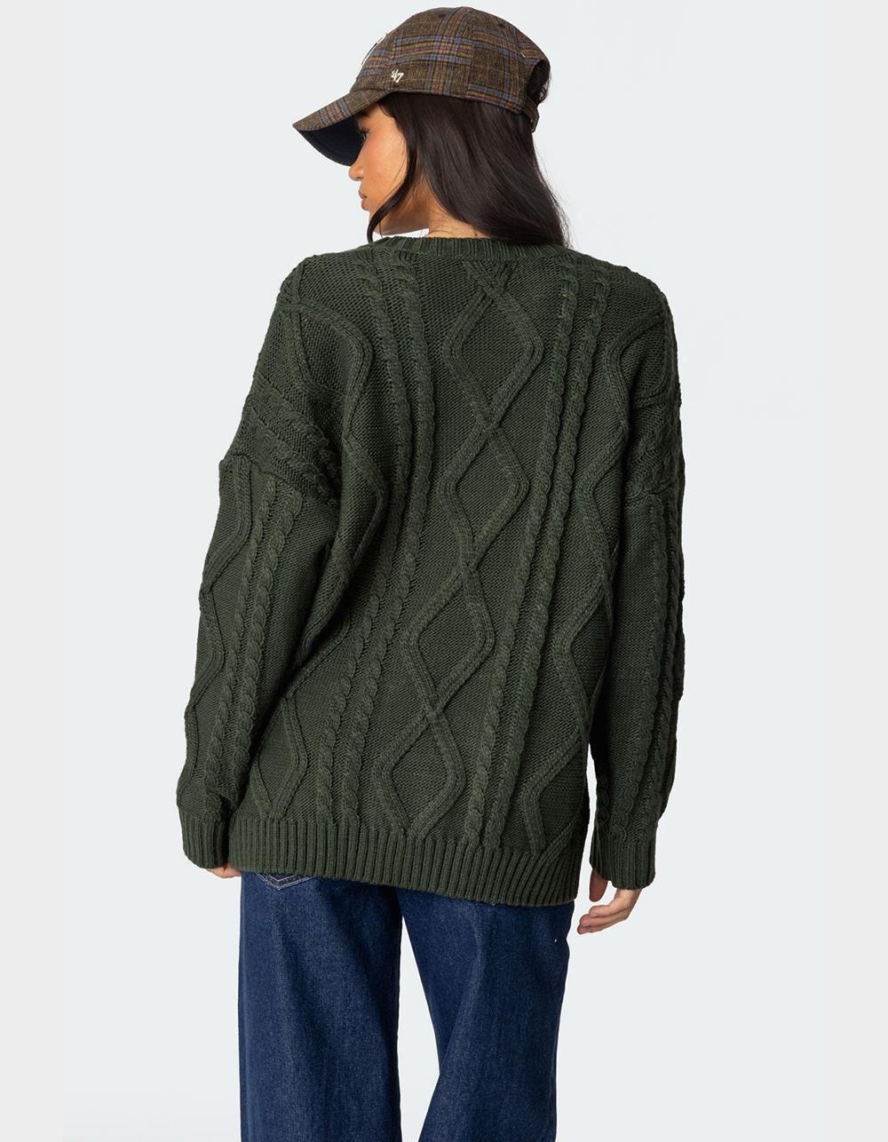 EDIKTED Kennedy Oversized Cable Knit Sweater Product Image