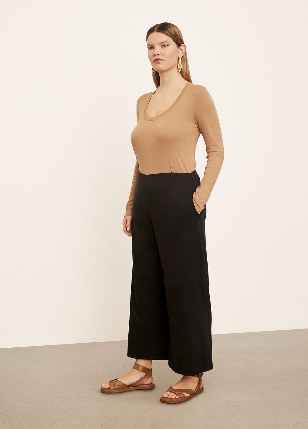 Womens Crop Wide Pant, Black, Size 20 Vince Product Image