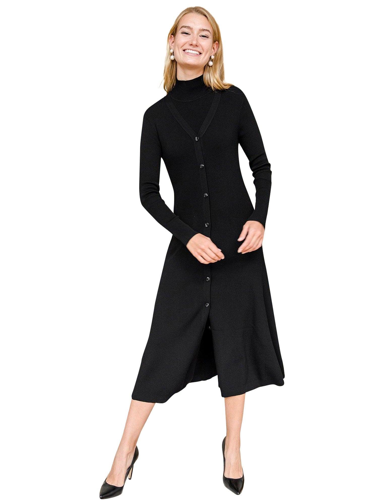 Apparalel Ribbed Cardigan Dress Product Image