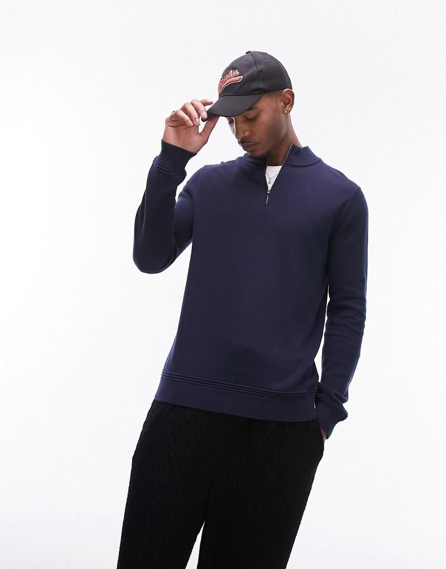 Topman essentials 1/4 zip sweater Product Image