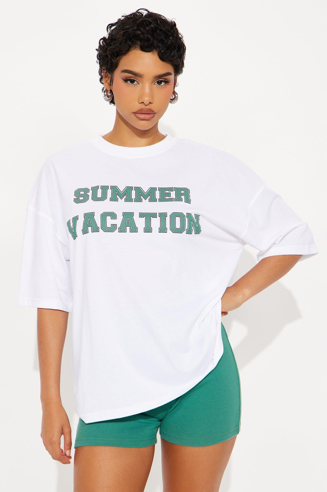 Summer Vacation Biker Short Set - Green/combo Female Product Image