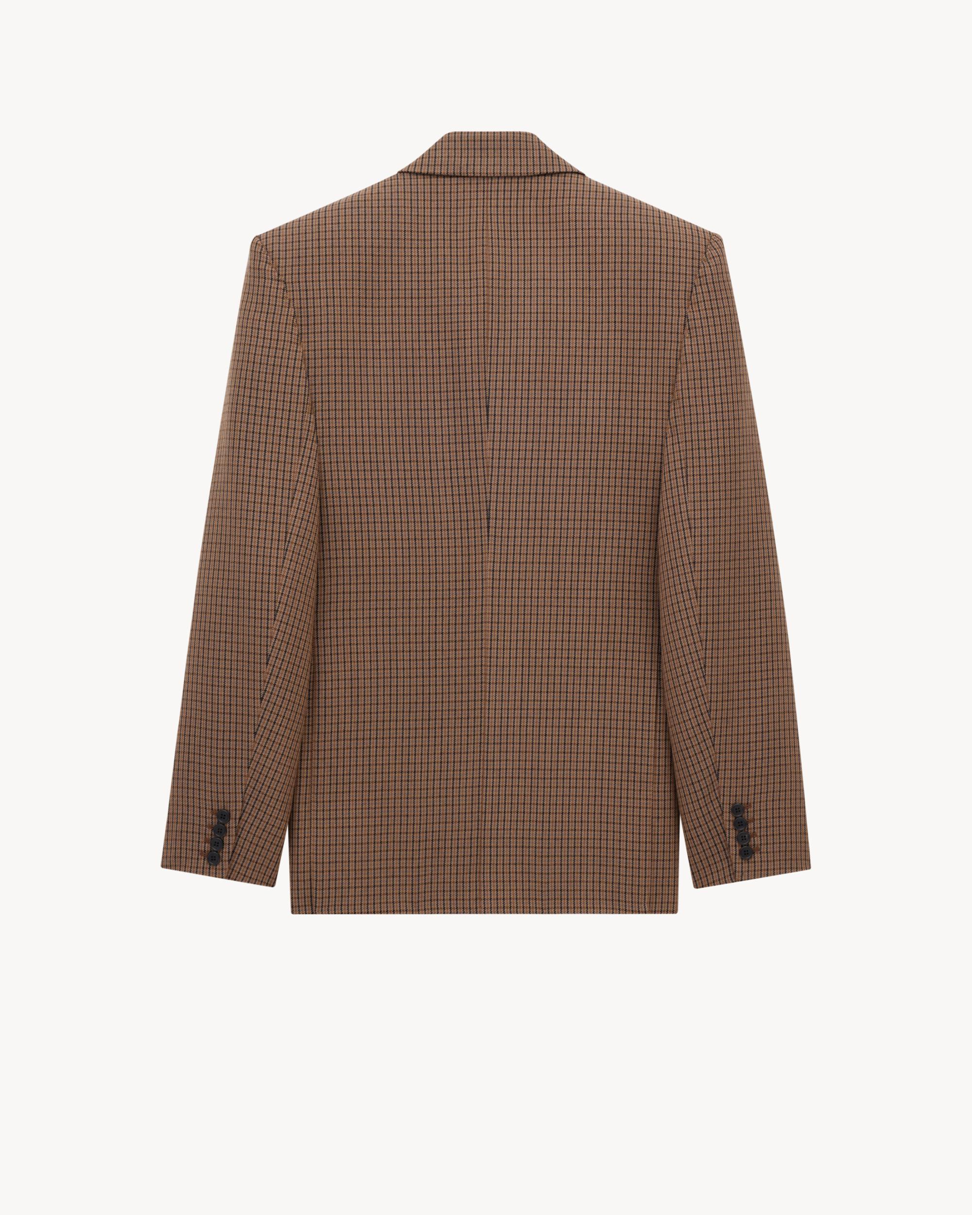 jacket in wool check Product Image